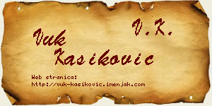 Vuk Kašiković vizit kartica